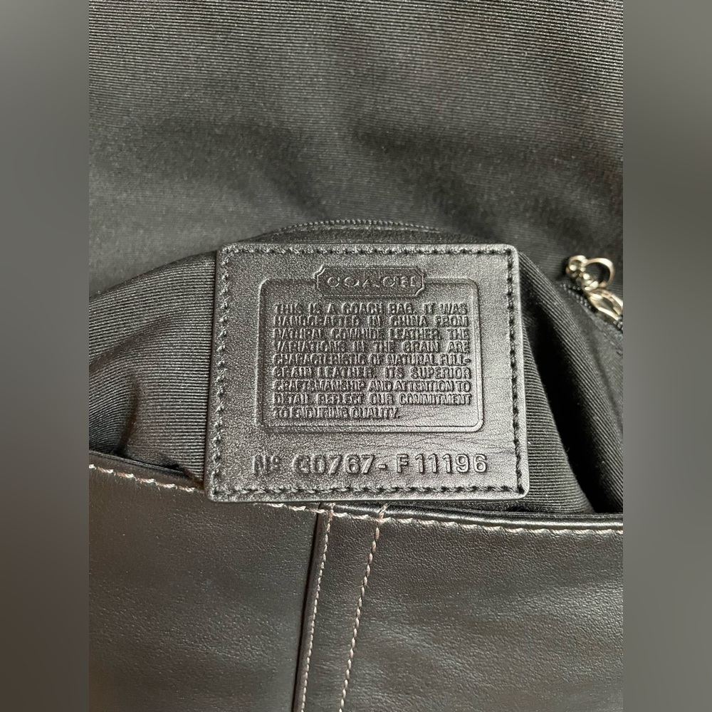 Coach Black Hampton flap leather crossbody - Picture 5 of 8